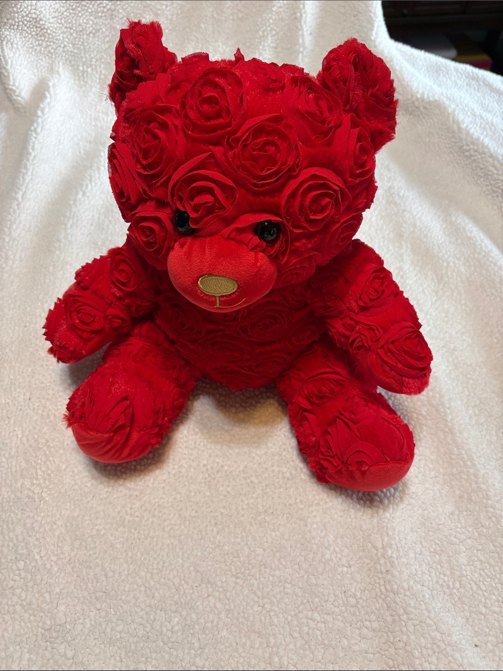 Build-A-Bear Red Rose Plush Teddy